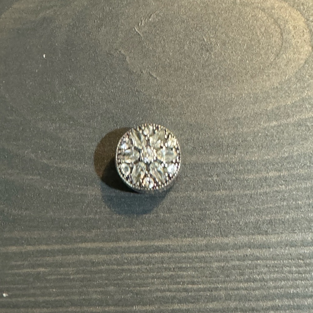 Retired Pandora Radiant Bloom Charm w/ Clear Zirconia Sterling Silver 925